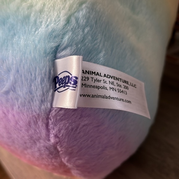 NWT LARGE PEEPS ANIMAL ADVENTURE 16 INCH RAINBOW PLUSH BUNNY PEEP - Picture 12 of 12